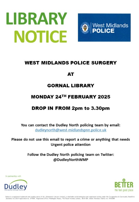 Gornal Library - West Midlands Police Surgery